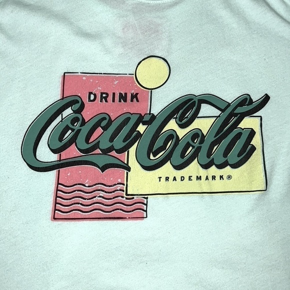 Wildfox Lyla Drink Coke® Soothing Sea Cotton Graphic Tank Top -Size X Small, NWT - Picture 8 of 15